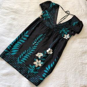 Guess Black dress with flower print